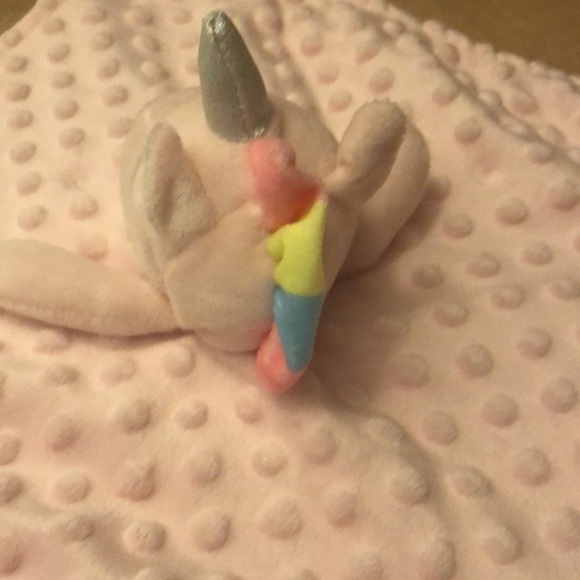 Baby Lovey Security Blanket Unicorn Nubby Pink Girl - Picture 5 of 6